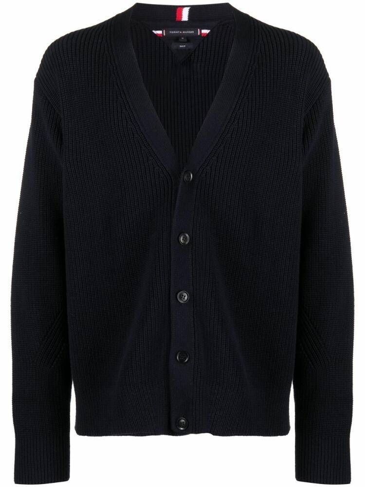 Tommy Hilfiger chunky ribbed-knit cardigan - Blue Cover