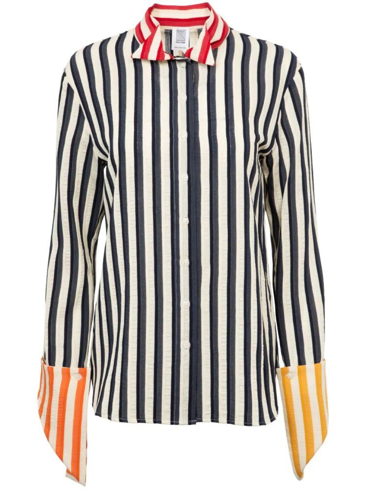 Rosie Assoulin striped shirt - Blue Cover