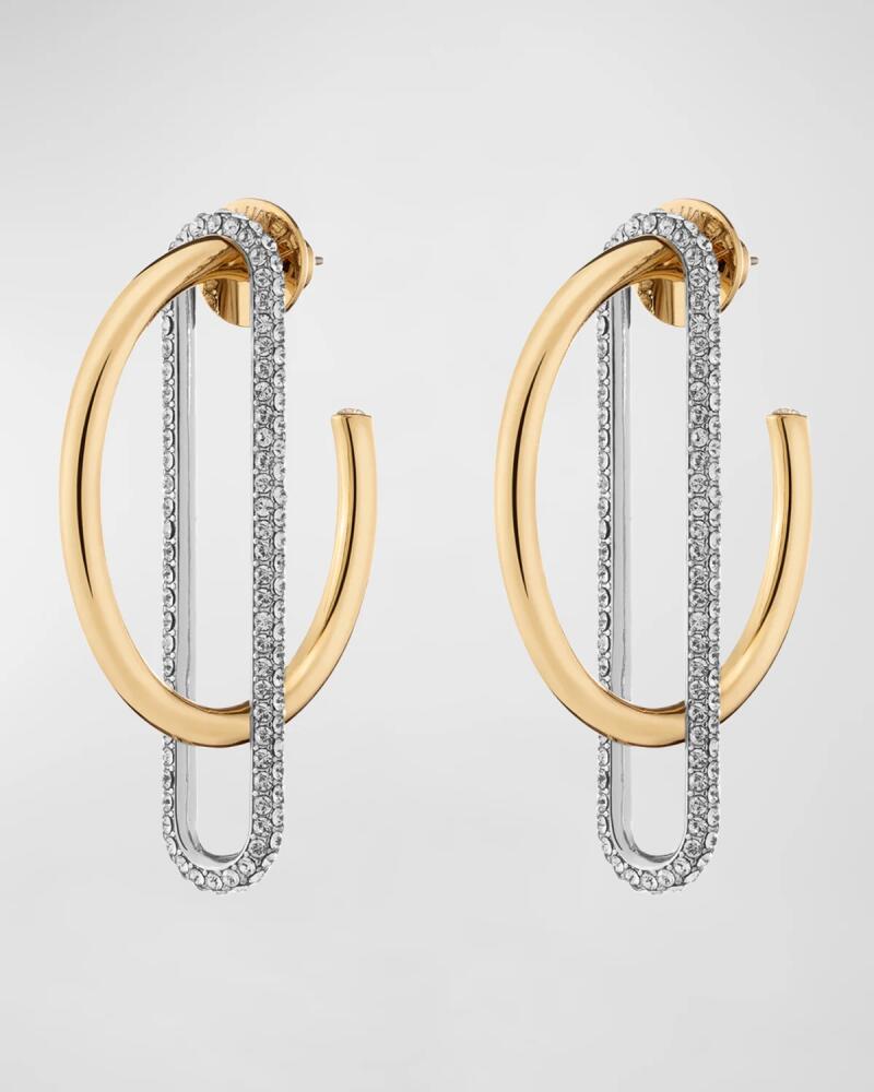 DEMARSON Astra Hoop Earrings with Pave Crystal Links Cover