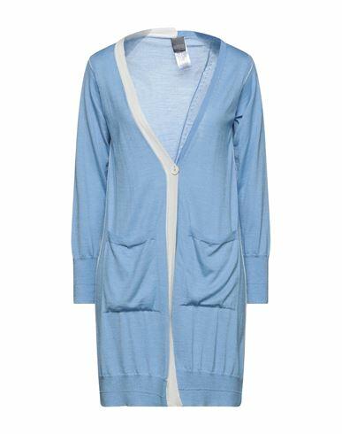 Lorena Antoniazzi Woman Cardigan Azure Virgin Wool, Silk Cover