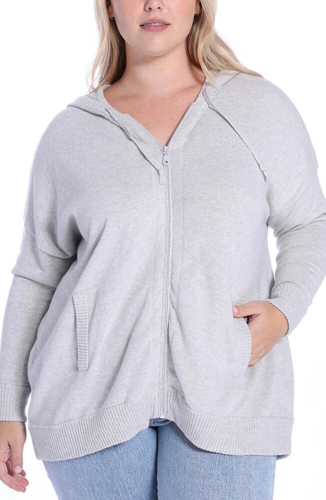 MINNIE ROSE Cashmere Zip Hoodie Jacket in Light Heather Grey Cover