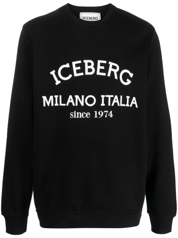 Iceberg logo-print cotton sweatshirt - Black Cover