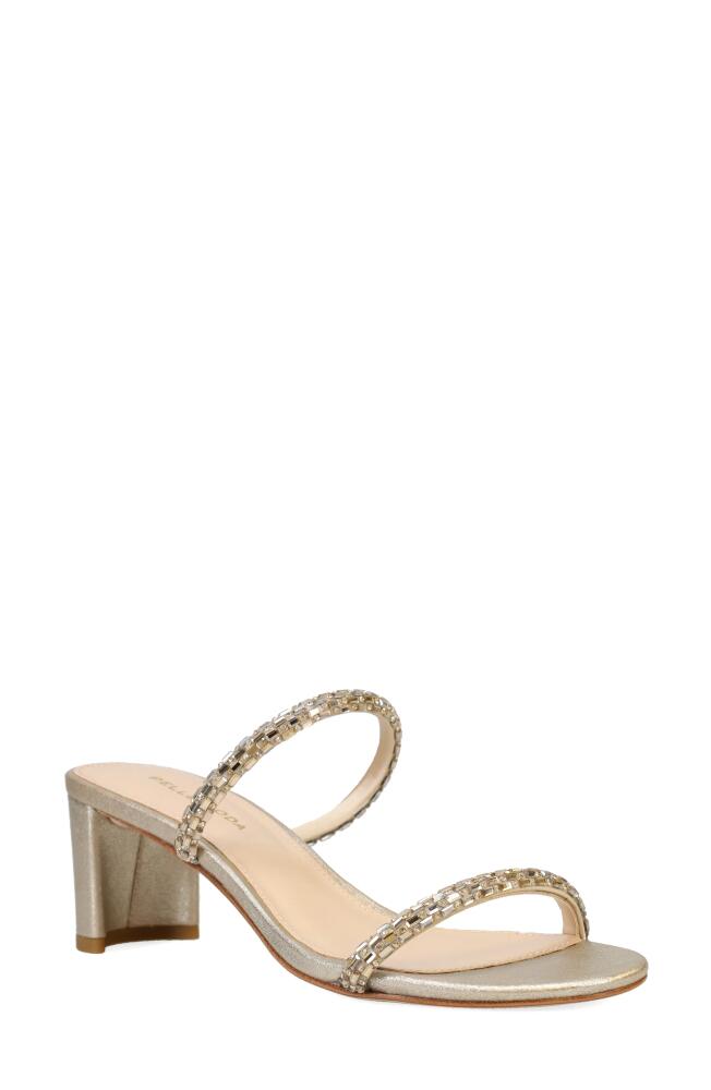 Pelle Moda Mirra Slide Sandal in Platinum Gold Cover