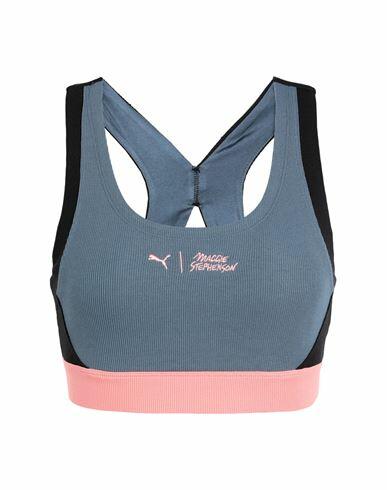 Puma Puma X Maggie Low Impact Bra Woman Top Slate blue Modal, Polyester, Elastane Cover