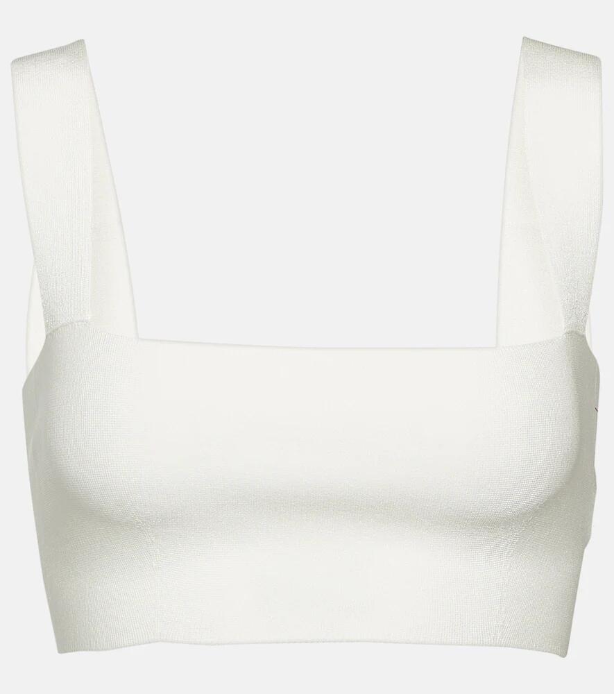 Victoria Beckham Square-neck cropped top Cover