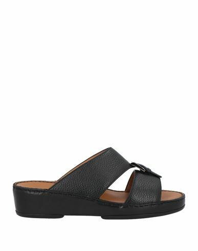 Bally Man Sandals Black Cow leather Cover