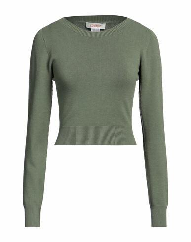 Kontatto Woman Sweater Military green Viscose, Polyamide Cover