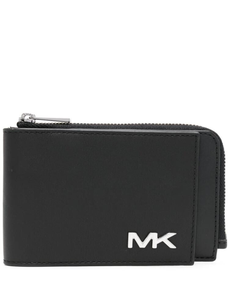 Michael Kors logo-plaque leather wallet - Black Cover