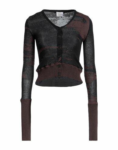 Vivienne Westwood Woman Cardigan Black Cotton, Wool Cover