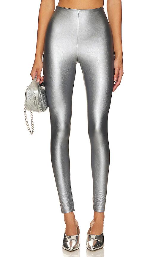 Commando Faux Leather Legging in Metallic Silver Cover