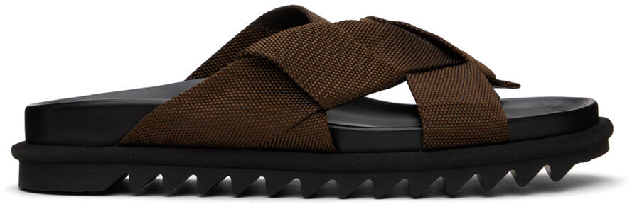 Dries Van Noten Brown Criss-Crossing Sandals Cover