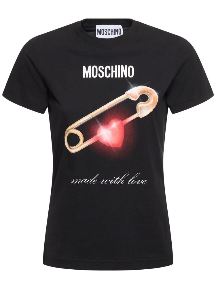 MOSCHINO Printed Cotton Jersey T-shirt Cover