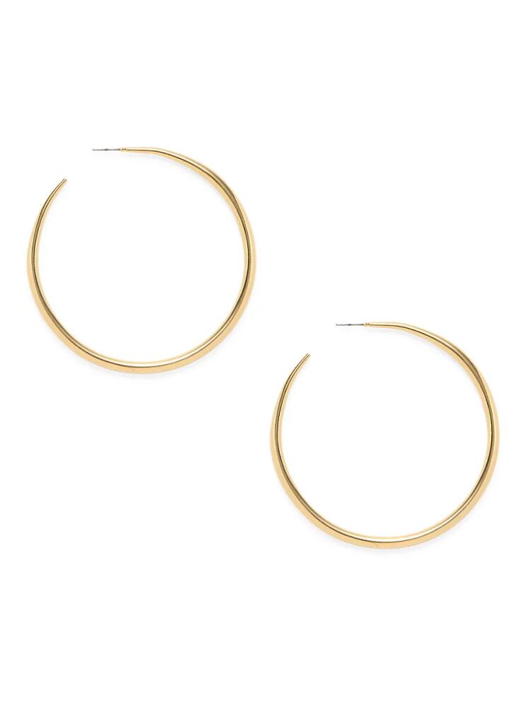 AVA & AIDEN Women's 12K Goldplated Large Half Hoop Earrings Cover