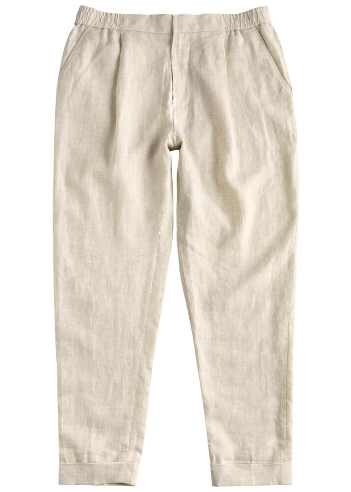 Che Tapered Linen Trousers - Beige Cover