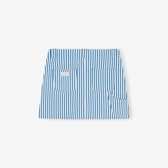 Ganni Stripe Denim Mini Skirt Cover