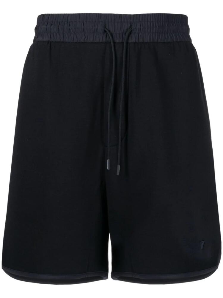 Emporio Armani logo-embroidered drawstring track shorts - Blue Cover