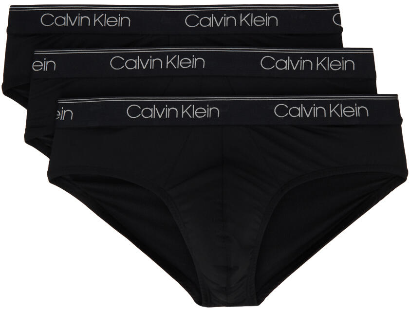 Calvin Klein Underwear Three-Pack Black Briefs Cover