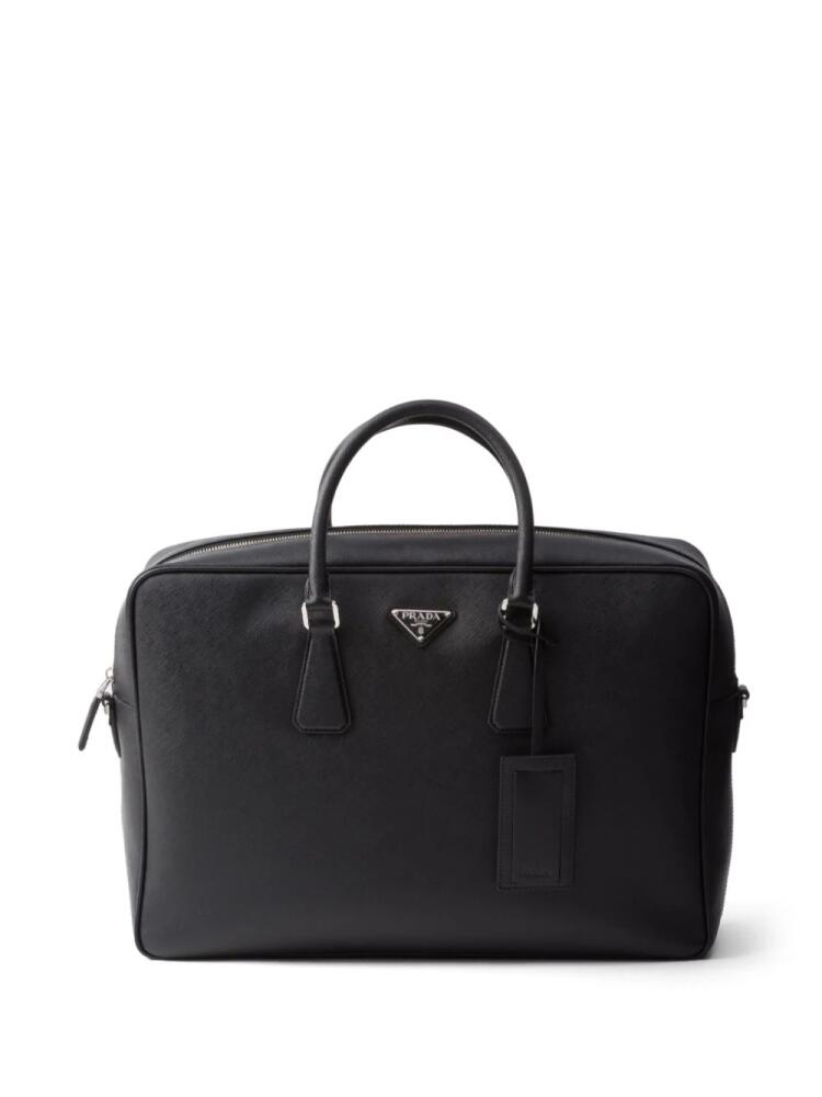 Prada Saffiano-leather briefcase - Black Cover