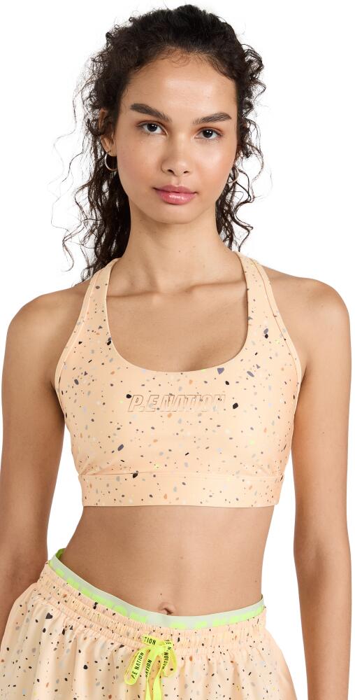 P. E NATION Direction Sports Bra Rock Print Cover