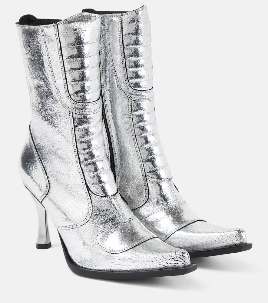 Vetements Metallic leather ankle boots Cover