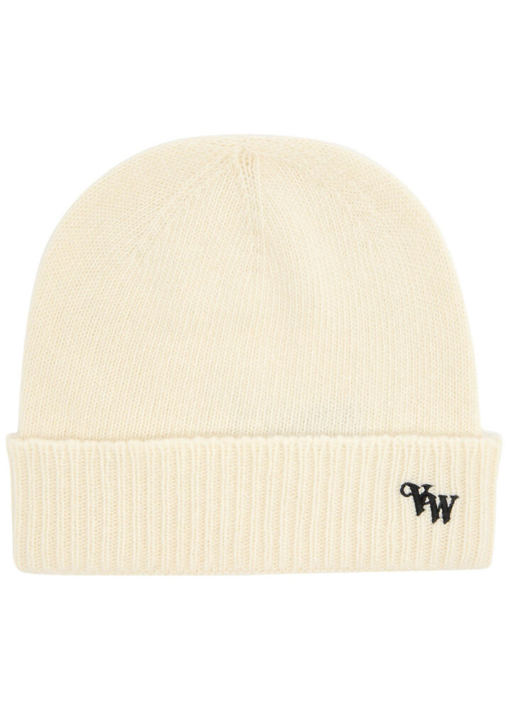 Vivienne Westwood Logo-embroidered Cashmere Beanie - White Cover