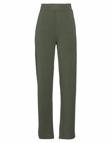 Stefanel Woman Pants Military green Viscose, Polyester Cover