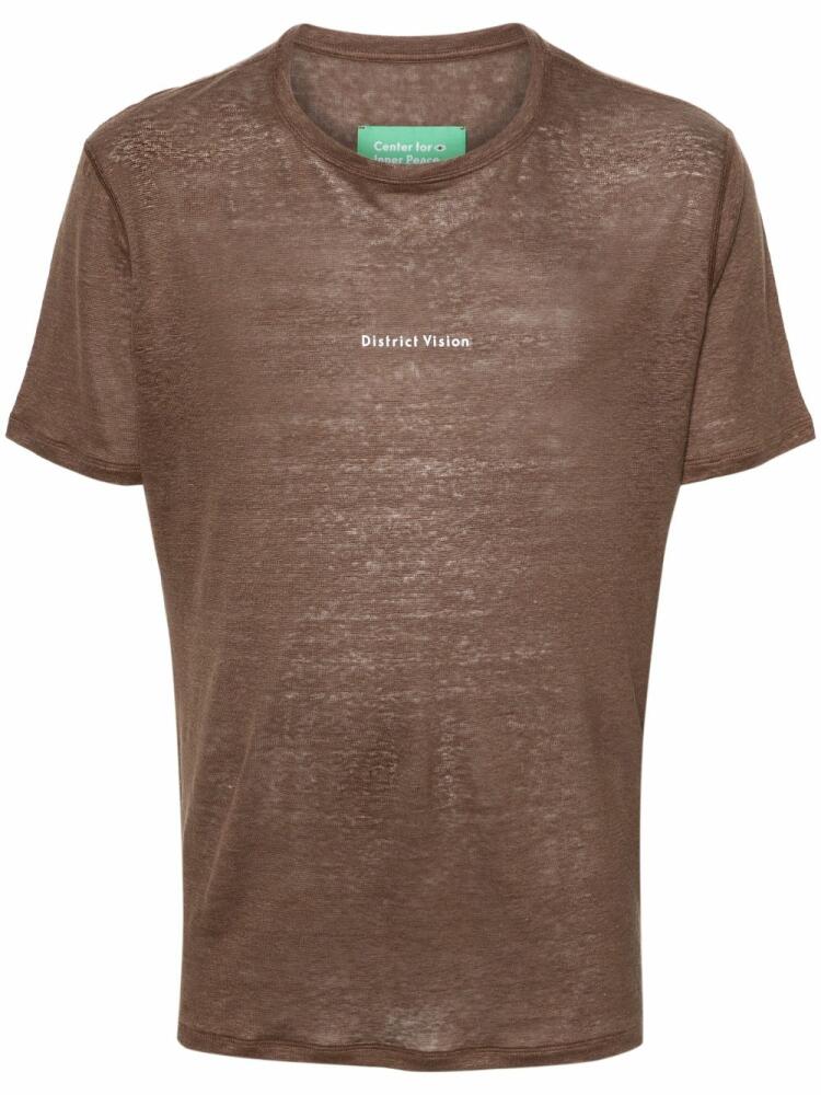 District Vision logo-print hemp T-shirt - Brown Cover