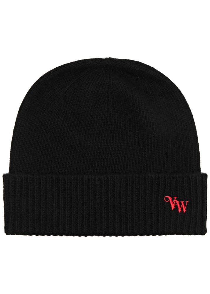 Vivienne Westwood Logo-embroidered Cashmere Beanie - Black Cover