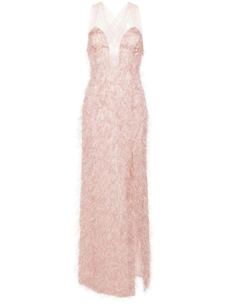 Genny V-neck tulle gown - Pink Cover