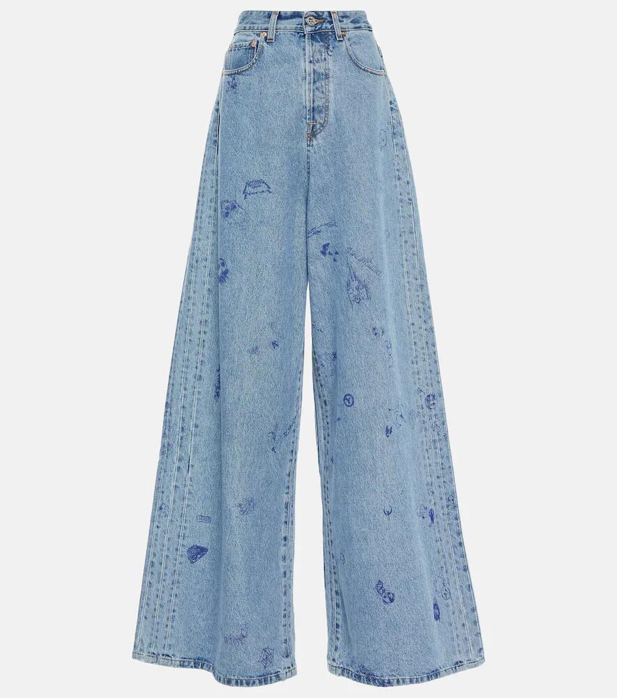 Vetements Printed low-rise wide-leg jeans Cover