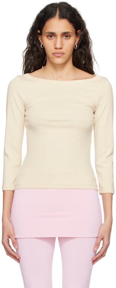 FLORE FLORE Off-White Steffi Long Sleeve T-Shirt Cover