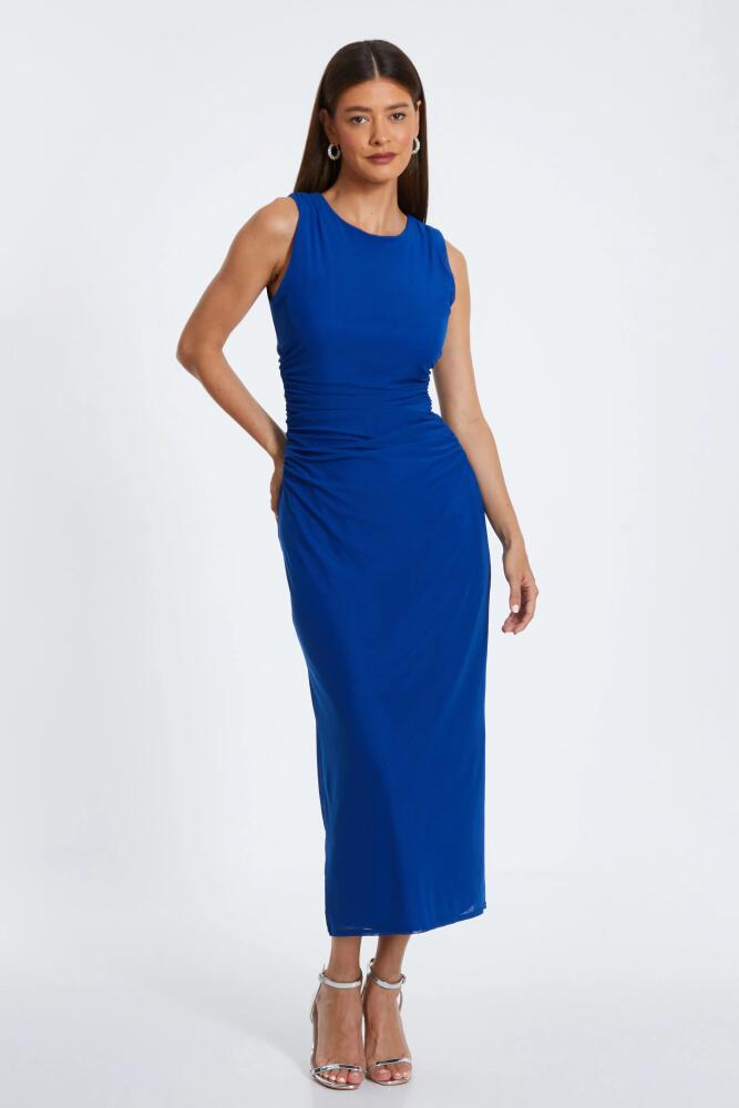 QUIZ ITY Ruched Midaxi Dress in Blue Cover