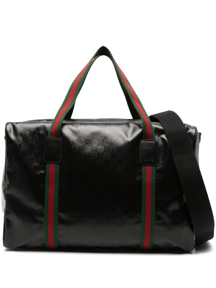 Gucci large Web-trimmed duffle bag - Black Cover