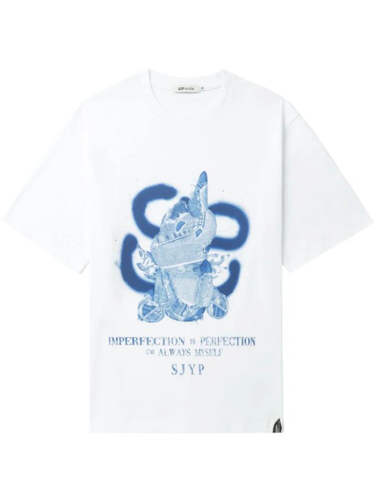 SJYP graphic print t-shirt - White Cover