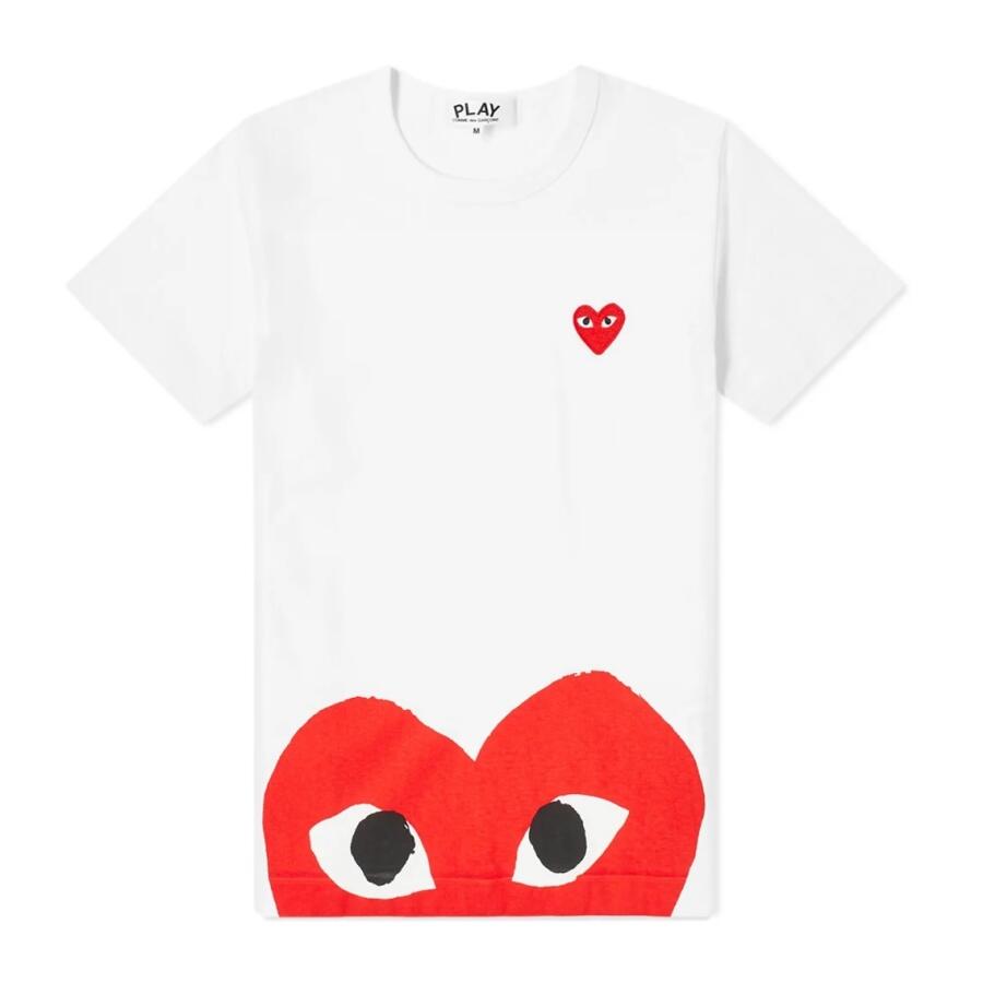 Comme Des Garcons Ladies Double Heart Print T-shirt Cover