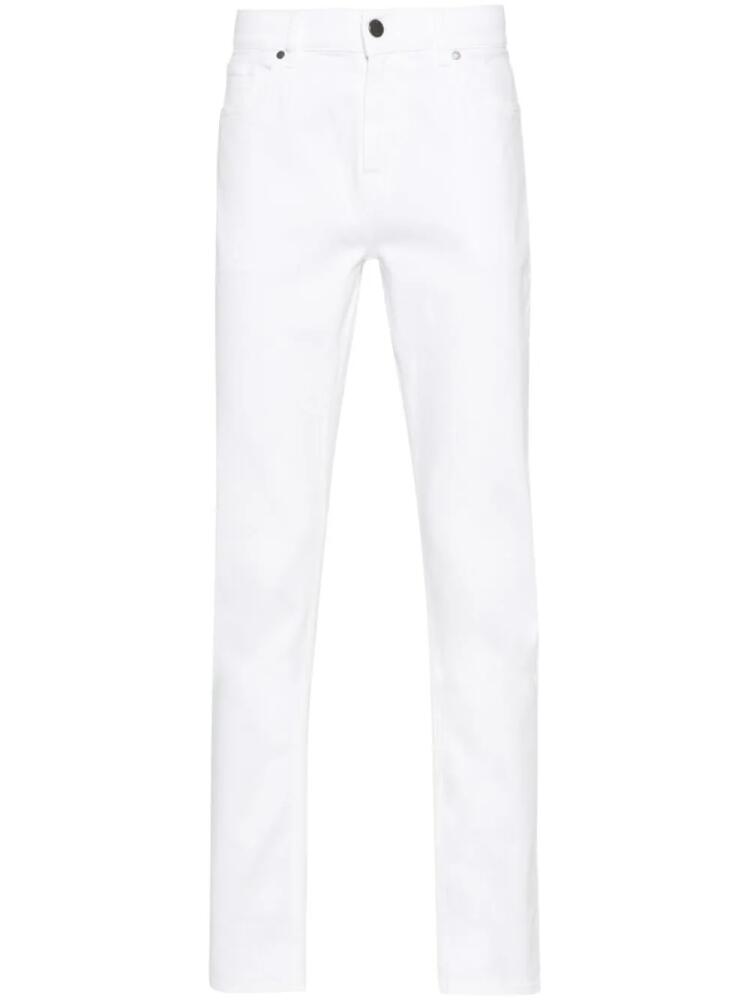 7 For All Mankind Slimmy mid-rise slim-cut jeans - White Cover