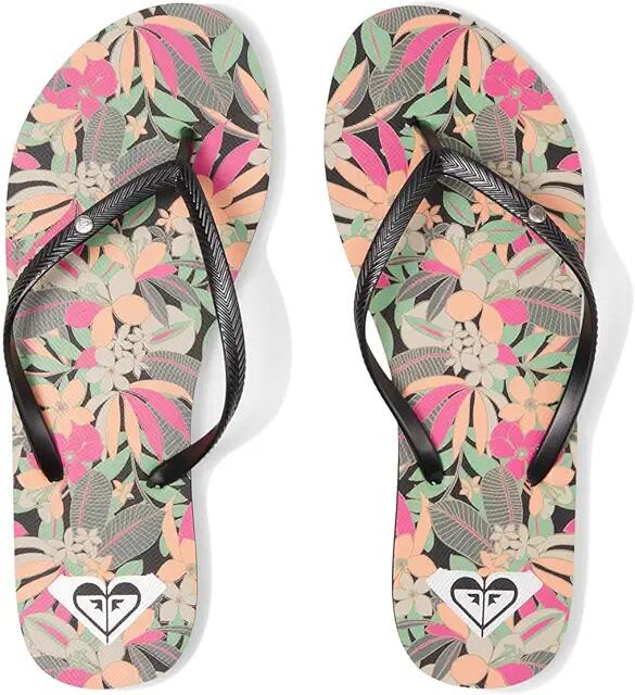 Roxy Bermuda Print (Black/Pink/Soft Lime) Women's Sandals Cover