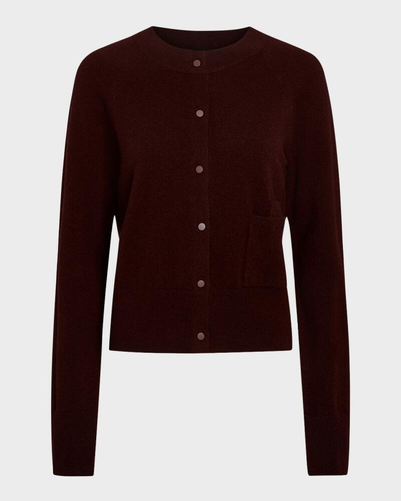 Vince Velvet Trim Wool-Cashmere Cardigan Cover