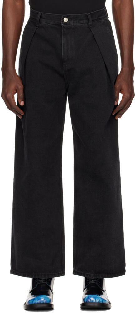 ADER error Black Significant Pleated Jeans Cover