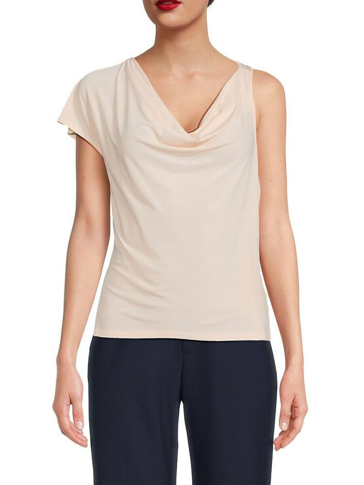 BCBGMAXAZRIA Women's Asymmetric Top - Blush Cover