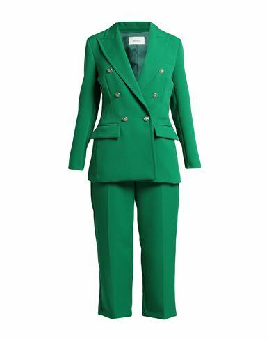 Vicolo Woman Suit Green Polyester, Elastane Cover