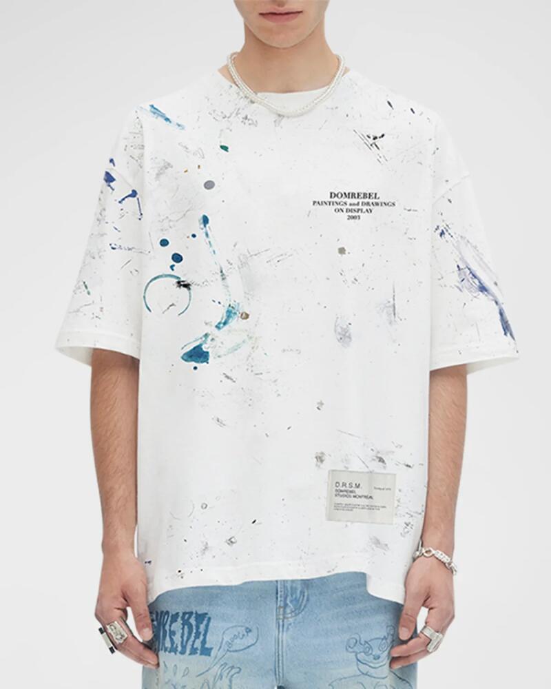 Domrebel Men's Rag Logo Splatter T-Shirt Cover