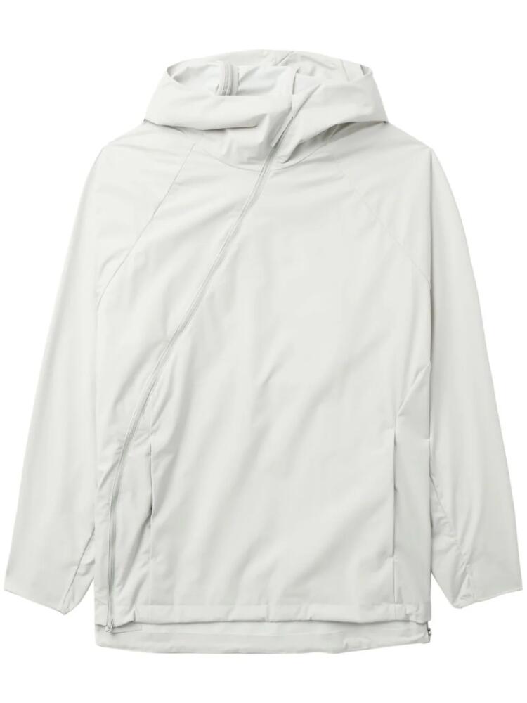 Post Archive Faction two-way zip jersey hoodie - White Cover