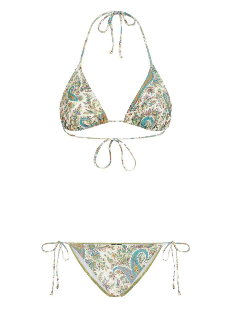 ETRO paisley-print halterneck bikini - Green Cover