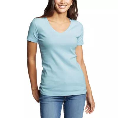 Eddie Bauer Women's Favorite Short-Sleeve V-Neck T-Shirt Cover