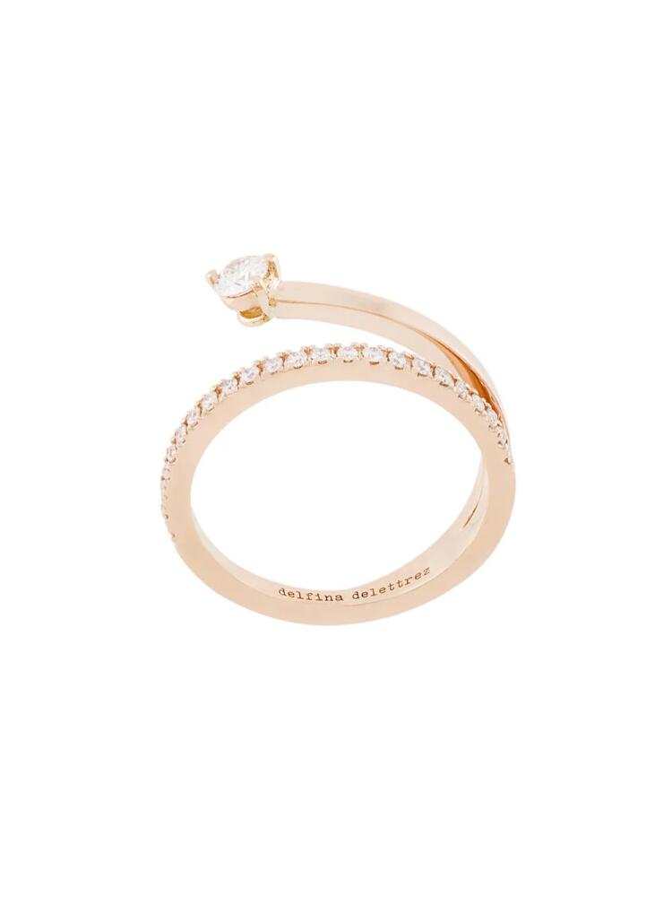 Delfina Delettrez 18kt champagne gold Marry Me diamond ring - Metallic Cover