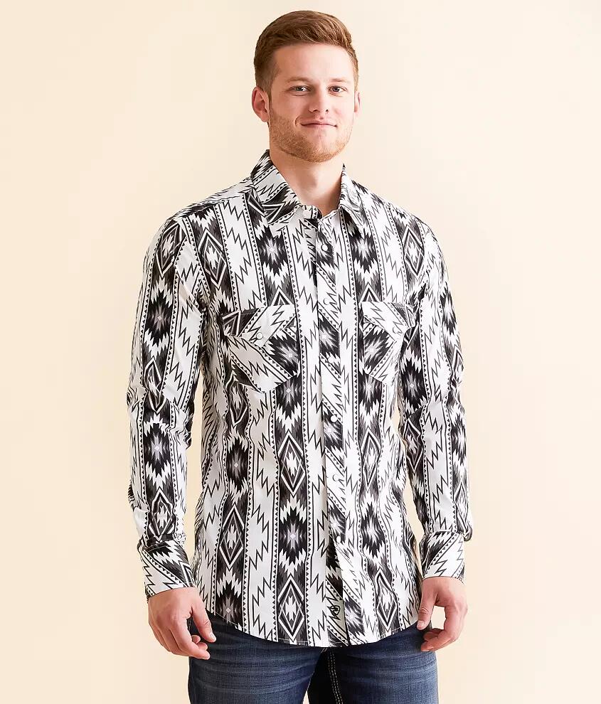 Rock & Roll Denim Aztec Striped Stretch Shirt Cover