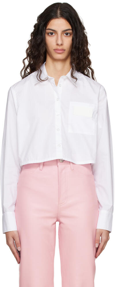 REMAIN Birger Christensen White Cropped Shirt Cover