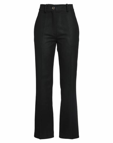 Patou Woman Pants Black Virgin Wool, Cashmere Cover