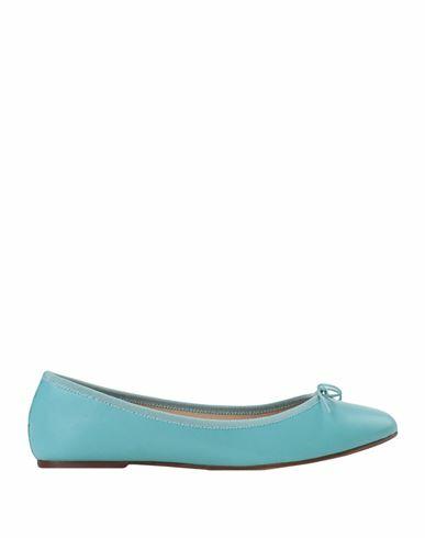 Ballerette Colonna Woman Ballet flats Turquoise Soft Leather Cover